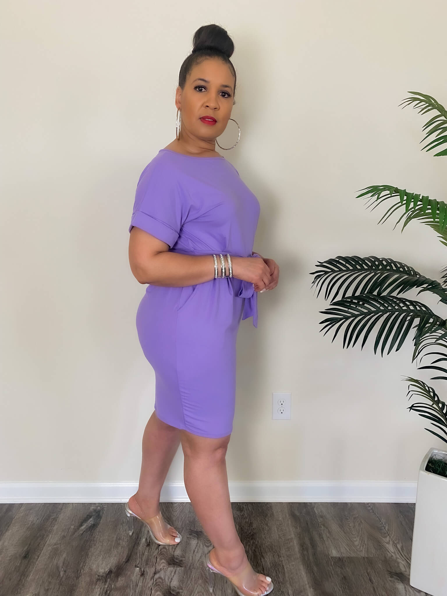 Lavender T Shirt Dress